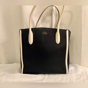 Kate Spade Black Tote with Cream Accents